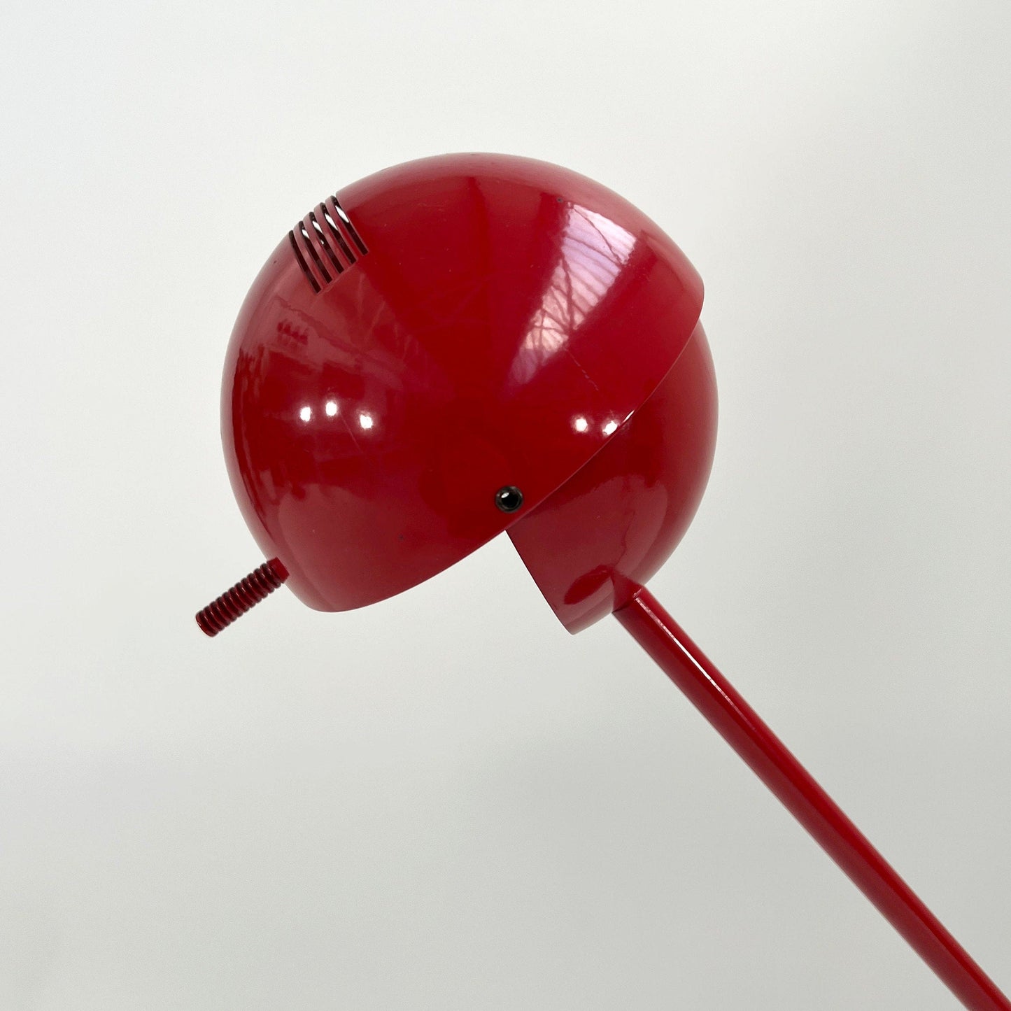 Red Pacman table lamp, 1970s vintage