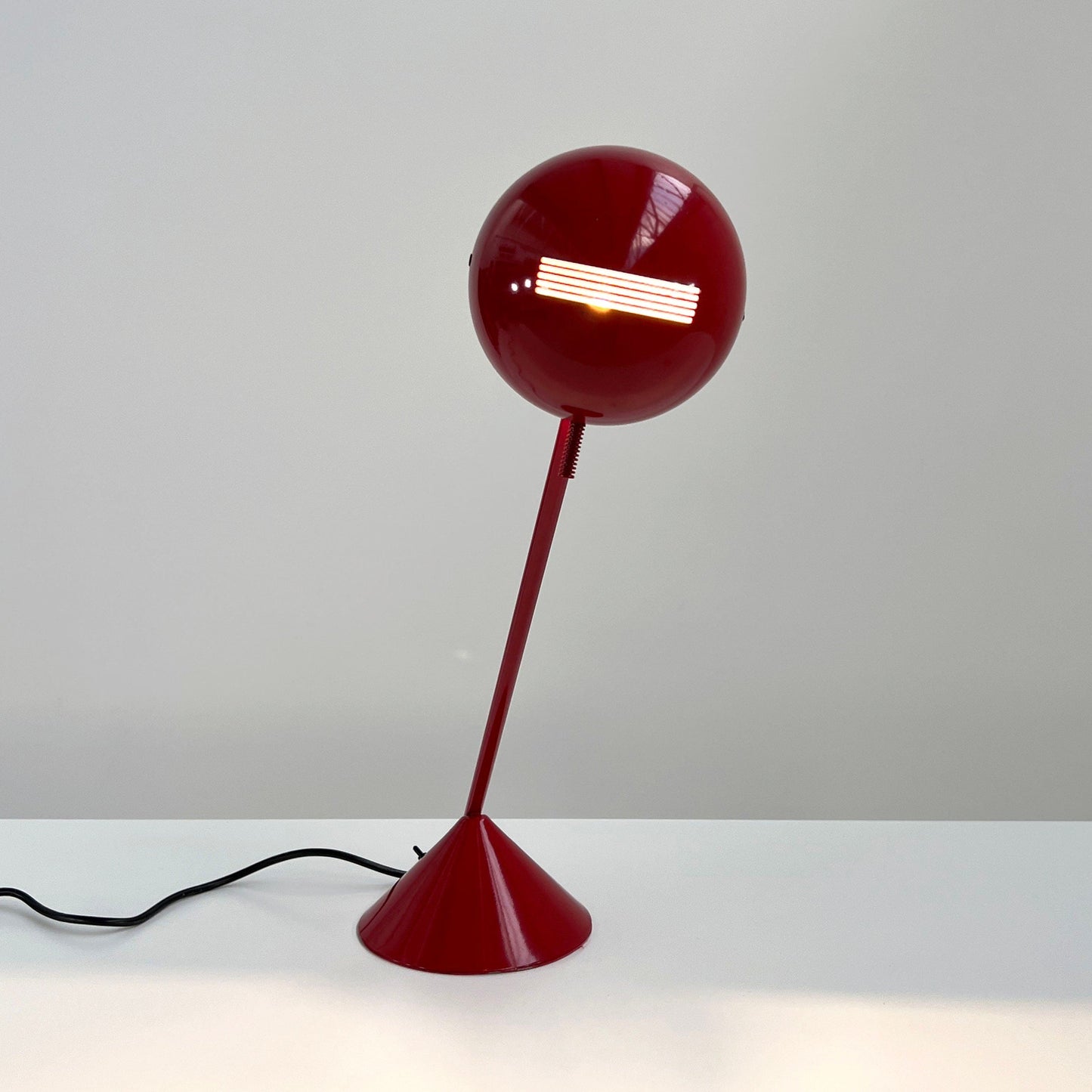 Lampe de table Pacman rouge, vintage années 1970