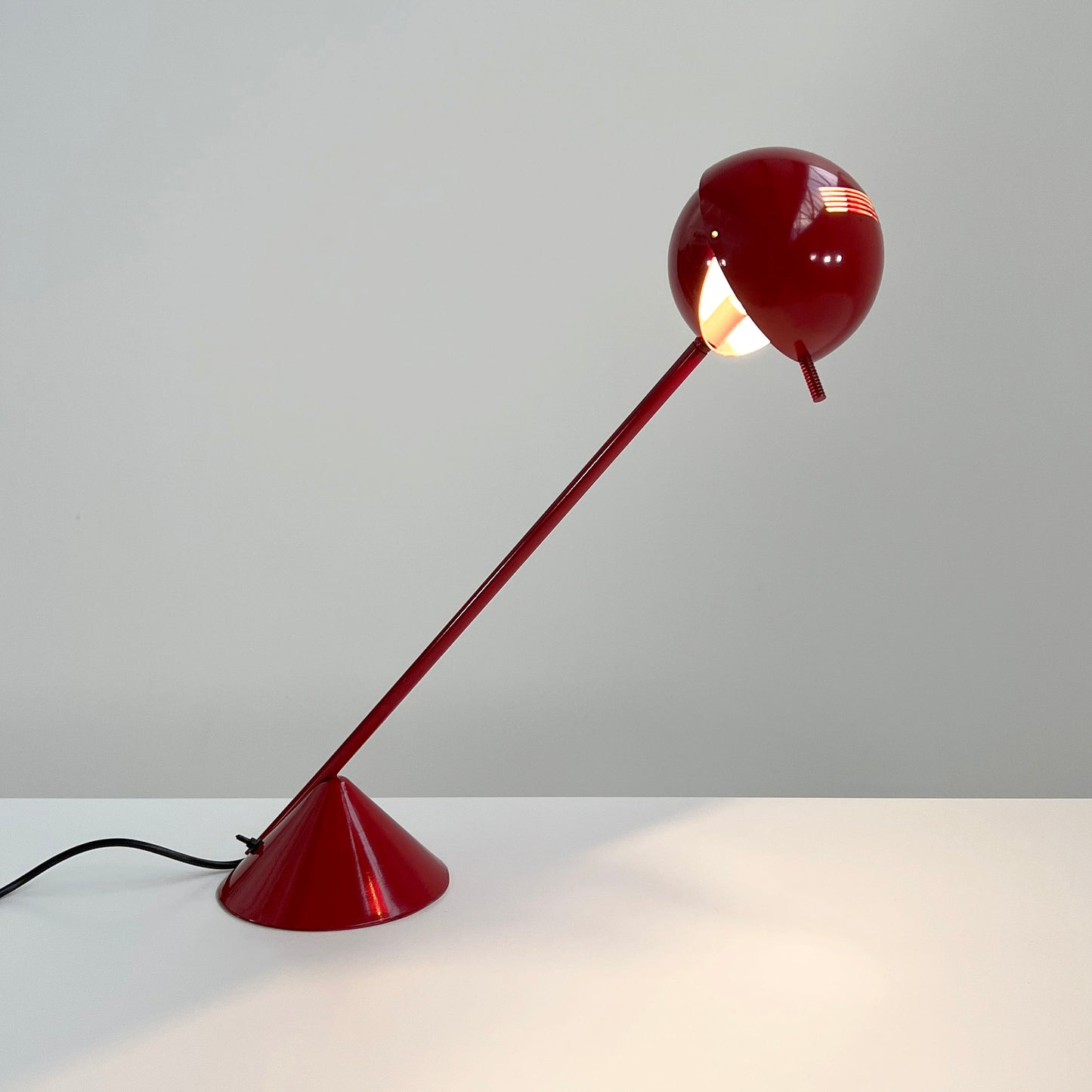 Rote Pacman Tischlampe, 1970er Vintage