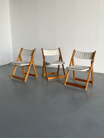 Ensemble de 2 chaises pliantes en bois massif Kon-Tiki de Gillis Lundgren pour IKEA, années 1970 / Chaises pliantes Ikea vintage