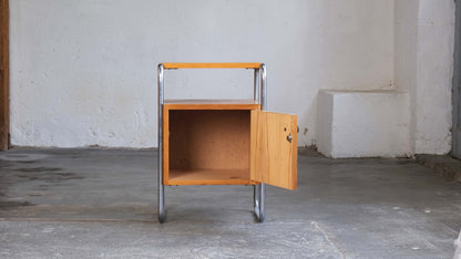 Bauhaus bedside table in light brown vintage