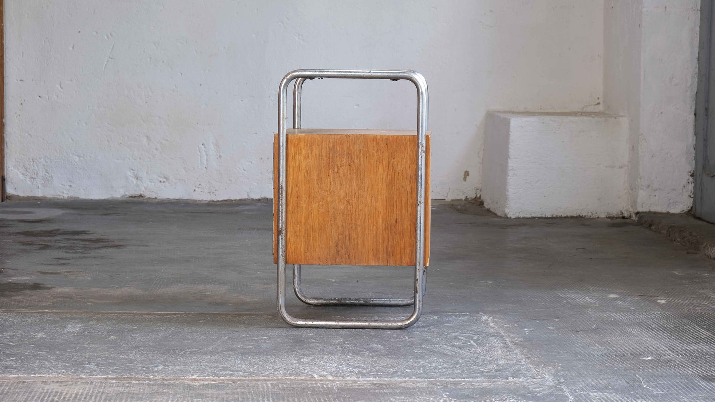 Bauhaus bedside table in need of restoration Vintage