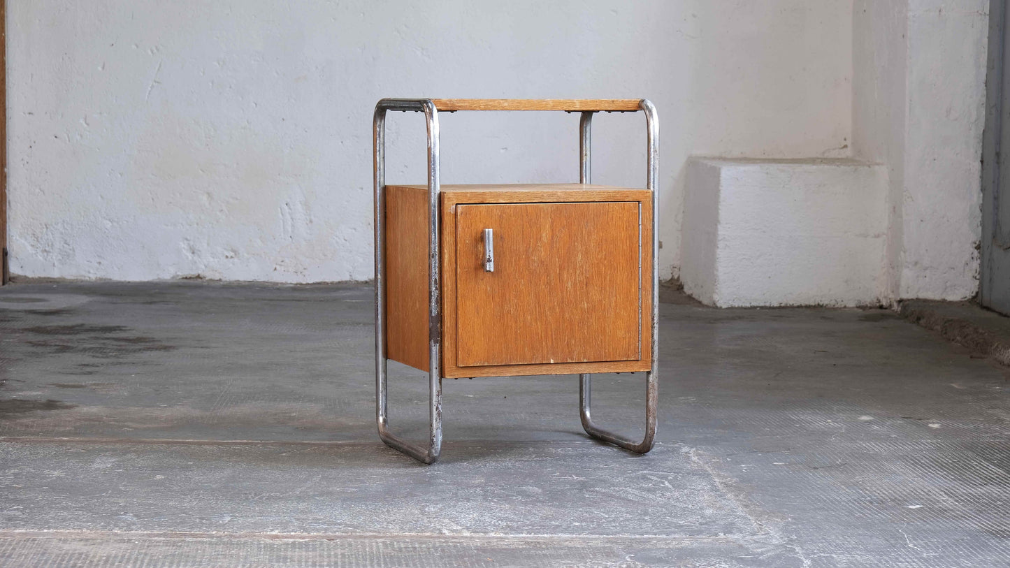 Bauhaus bedside table in need of restoration Vintage