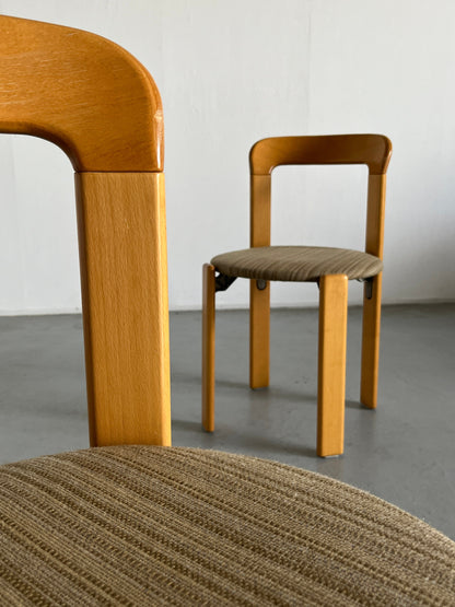 Ensemble de 2 chaises à manger empilables modernes du milieu du siècle Bruno Rey pour Kusch+Co, millésime allemand des années 1990