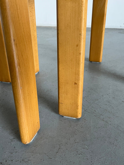 Ensemble de 2 chaises à manger empilables modernes du milieu du siècle Bruno Rey pour Kusch+Co, millésime allemand des années 1990