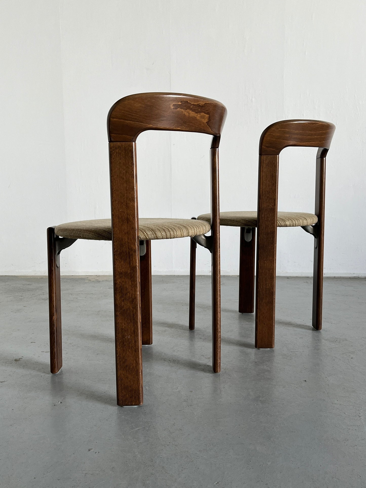 Ensemble de 2 chaises à manger empilables modernes du milieu du siècle Bruno Rey pour Kusch+Co, millésime allemand des années 1990