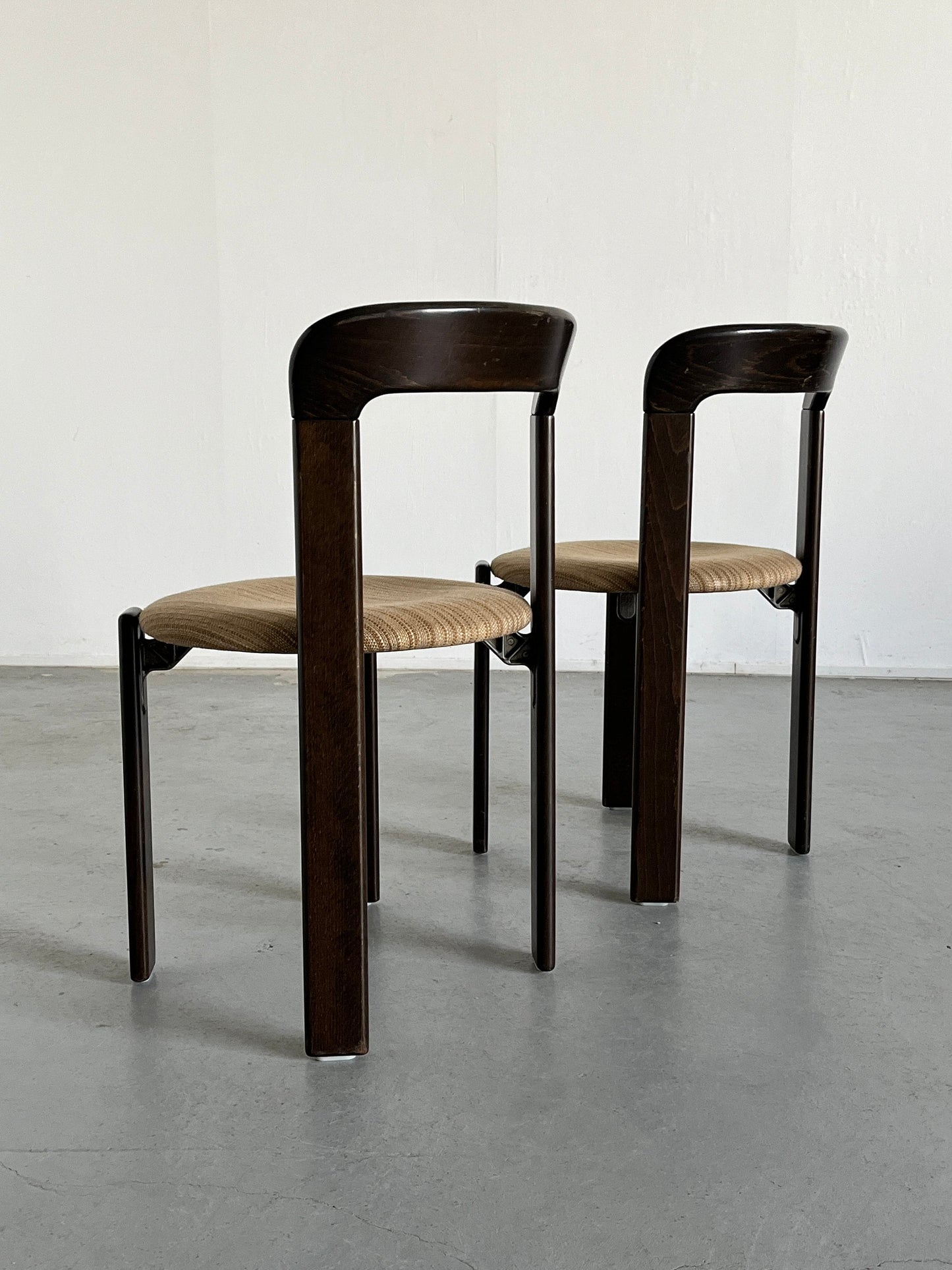 Ensemble de 2 chaises à manger empilables modernes du milieu du siècle Bruno Rey pour Kusch+Co, millésime allemand des années 1990