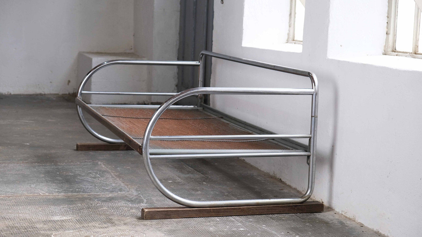 Art Deco daybed made of chrome-plated steel tubes #10 Vintage