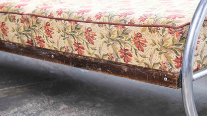 Bauhaus sofa with patterned upholstery Vintage