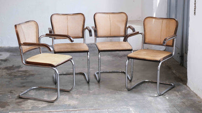 Set of 4 Bauhaus cantilever chairs K 17 by Slezák as Thonet S 64 Variation Vintage