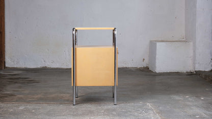 Bauhaus bedside table by Slezák in apricot-beige Vintage