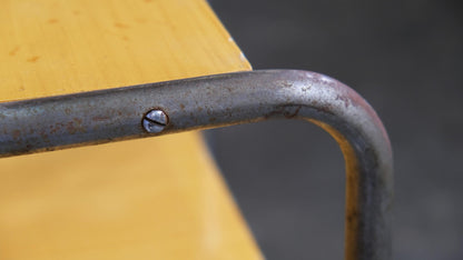 Table de chevet Bauhaus en jaune-marron #2 vintage