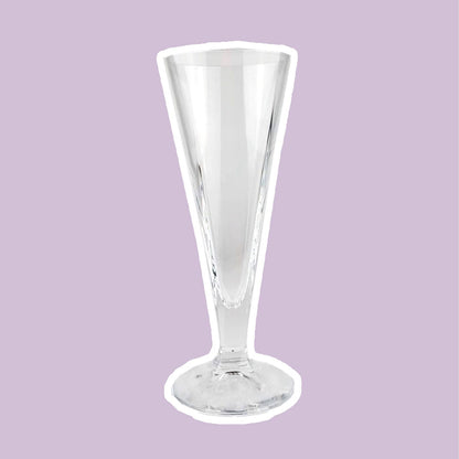 6 verres en cristal italien de champagne à vin mousseux verre des années 80 Art Déco Revival vintage