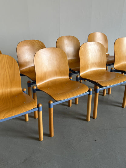 Stapelbarer Mid-Century Modern Bentwood und Metall Esszimmerstuhl von Braun Lockenhaus, 1990er Jahre Österreich Vintage