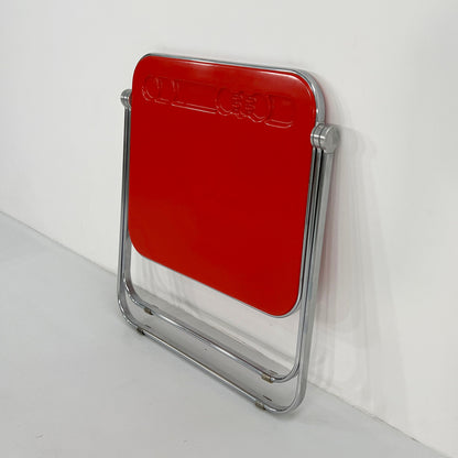 Roter Platone Klapptisch von Giancarlo Piretti für Anonima Castelli, 1970er Vintage