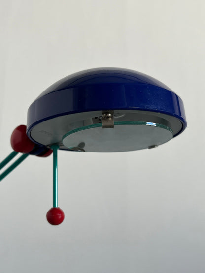 Postmodern adjustable table lamp by Vrieland, Memphis style, colorful plastic and metal, Netherlands 1980s vintage