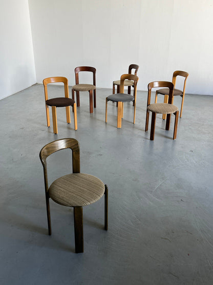 Chaises de salle à manger empilables modernes du milieu du siècle de Bruno Rey pour Kusch+Co, Allemagne des années 1990