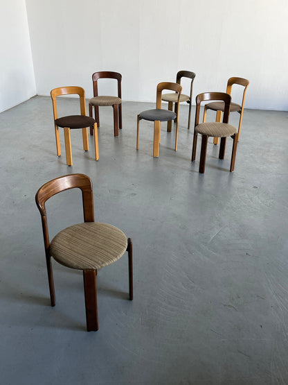 Bruno Rey Stackable Mid-Century Modern Dining Chairs for Kusch+Co, 1990s Germany Vintage