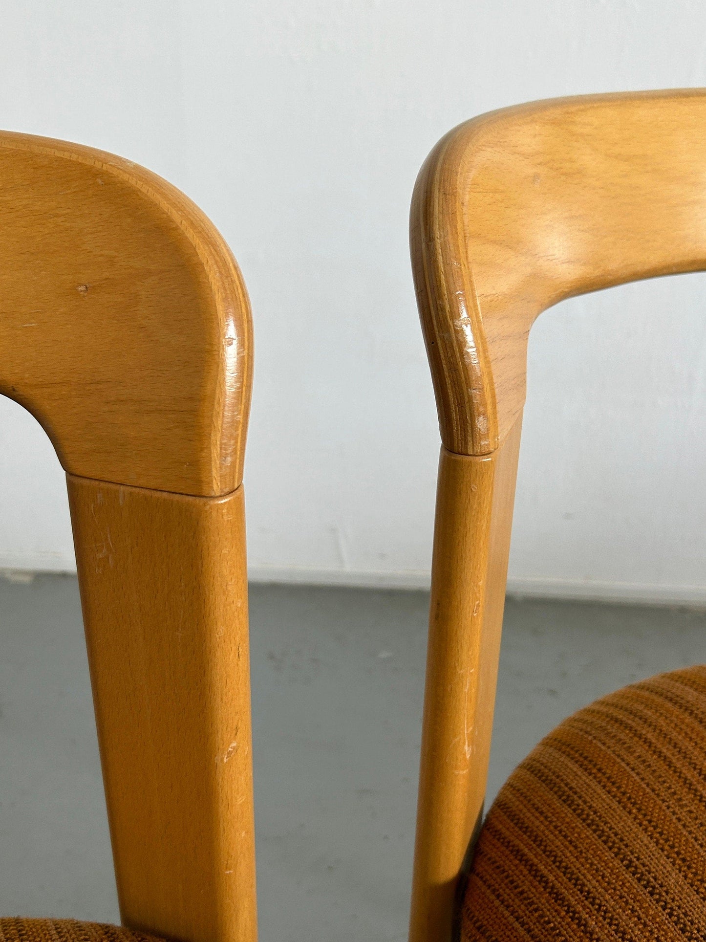 1 of 6 Bruno Rey stackable Mid-Century Modern dining chairs for Kusch+Co, 1990s Germany Vintage