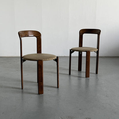 Ensemble de 2 chaises à manger empilables modernes du milieu du siècle Bruno Rey pour Kusch+Co, millésime allemand des années 1990