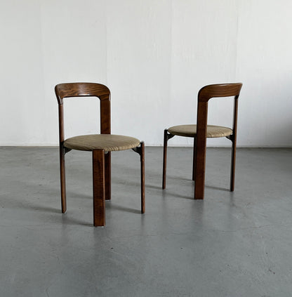 Ensemble de 2 chaises à manger empilables modernes du milieu du siècle Bruno Rey pour Kusch+Co, millésime allemand des années 1990