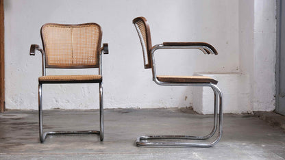 Suite de 4 chaises cantilever Bauhaus K 17 par Slezák comme Thonet S 64 Variation Vintage