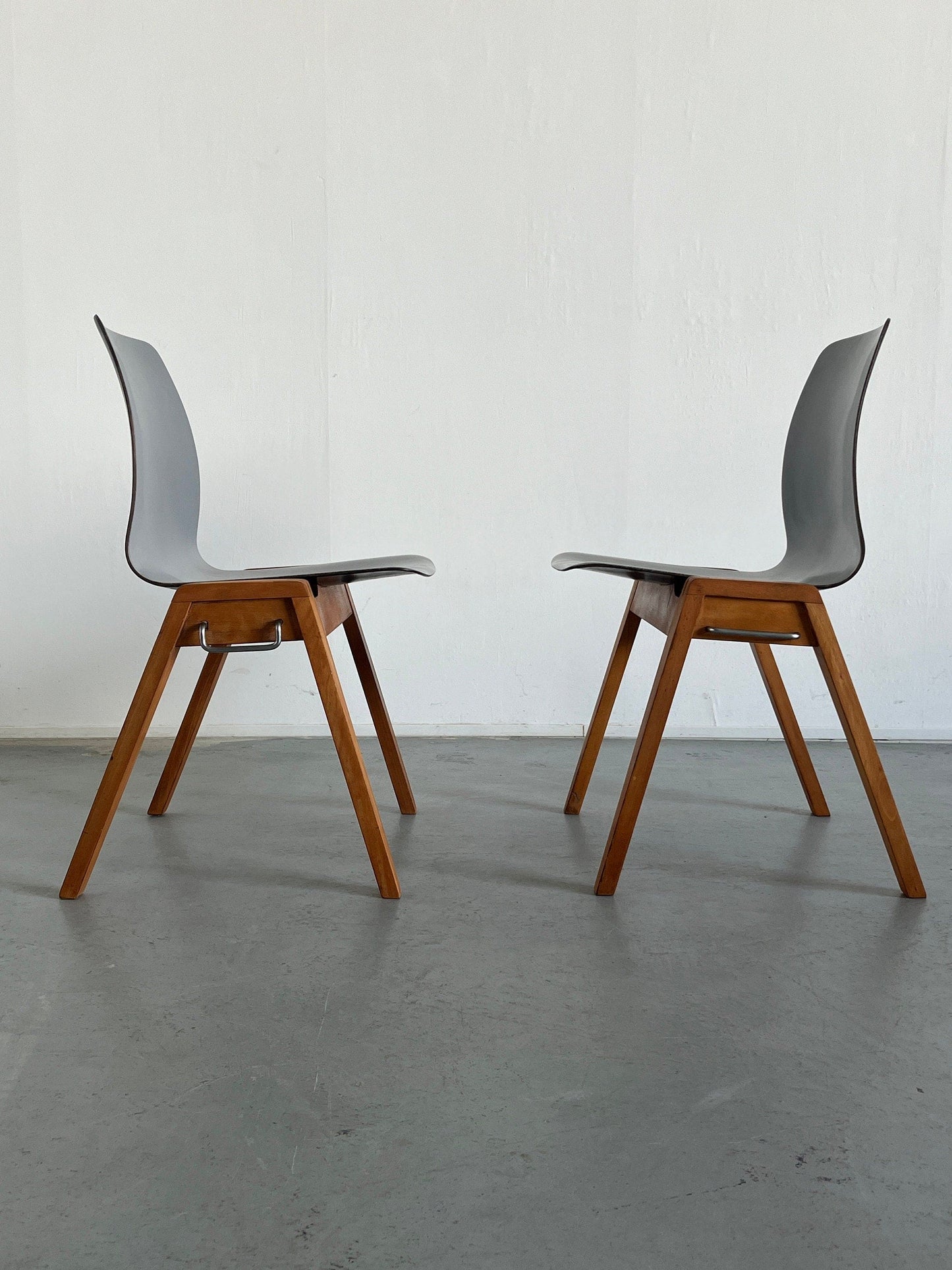 Stackable Mid-Century Modern Dining Chairs, Adam Stegner for Pagholz Flötotto, 1960s Vintage