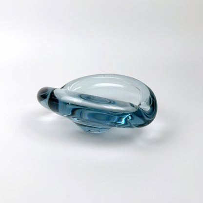 Glass Bowl Holmegaard Akva Per Lütken Mid Century Aqua Light Blue Ashtray Blue Glass Technology Heavy Denmark 15735 D Vintage