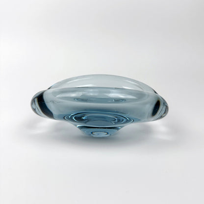 Glass Bowl Holmegaard Akva Per Lütken Mid Century Aqua Light Blue Ashtray Blue Glass Technology Heavy Denmark 15735 D Vintage