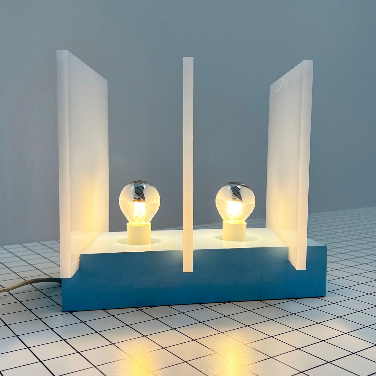 Two lights table lamp by L'Isolache Non C'è, 1980s vintage