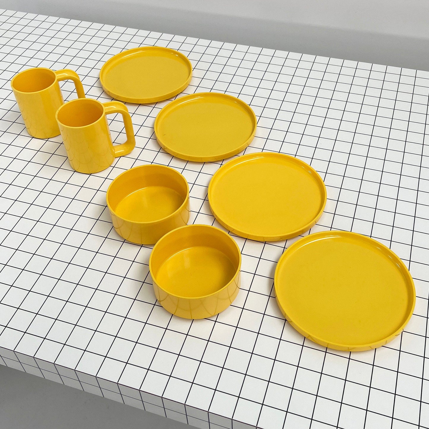 Tableware set by Massimo Vignelli for Heller, 1970s vintage