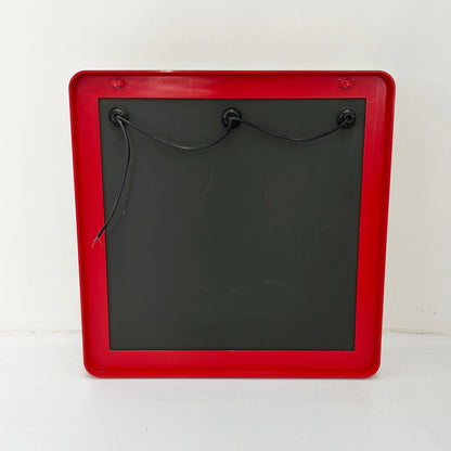 Red makeup mirror by Gedy, 1970s vintage