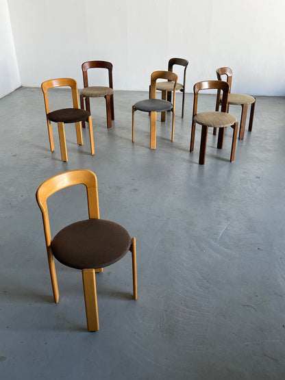 Chaises de salle à manger empilables modernes du milieu du siècle de Bruno Rey pour Kusch+Co, Allemagne des années 1990