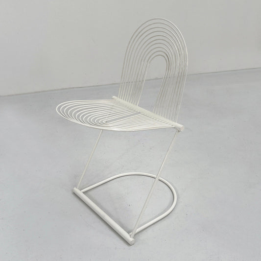 White rocking chair by Jutta and Herbert Ohl for Rosenthal Lübke, 1980s vintage
