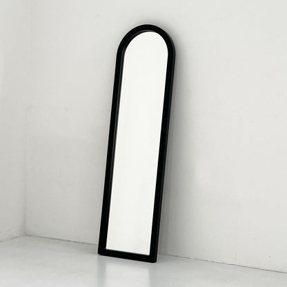 Miroir à cadre noir par Anna Castelli Ferrieri pour Kartell, vintage 1980