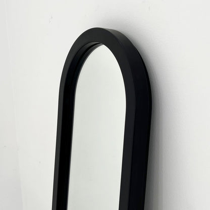 Miroir à cadre noir par Anna Castelli Ferrieri pour Kartell, vintage 1980