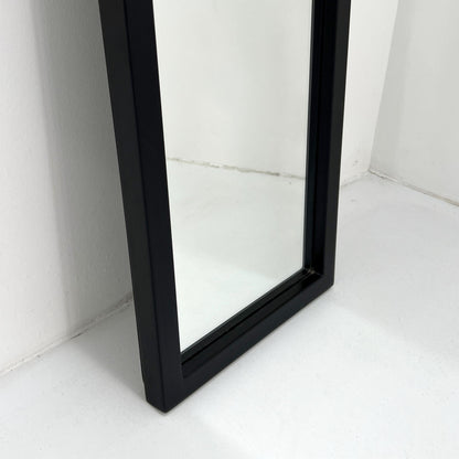 Miroir à cadre noir par Anna Castelli Ferrieri pour Kartell, vintage 1980