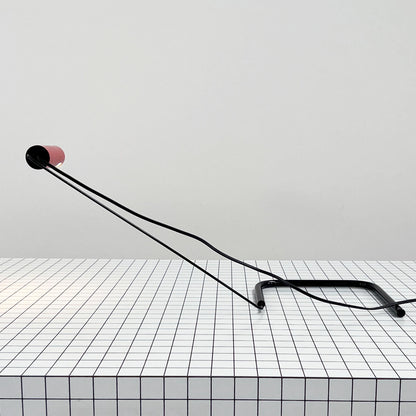 Red Slalom desk lamp by Vico Magistretti for Oluce, 1980s vintage