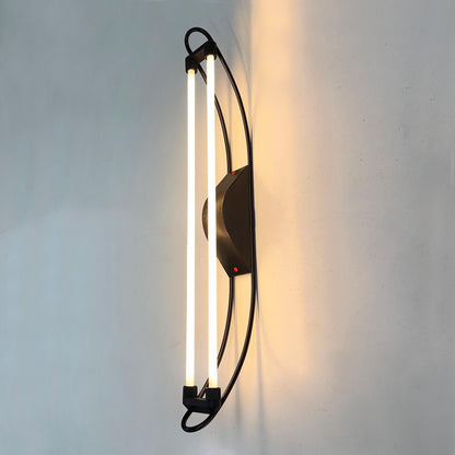 Black neon wall lamp by Gian N. Gigante for Zerbetto, 1980s vintage