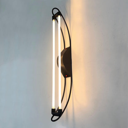 Black neon wall lamp by Gian N. Gigante for Zerbetto, 1980s vintage