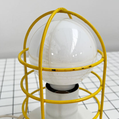 Yellow wire table lamp by Targetti, 1980s vintage