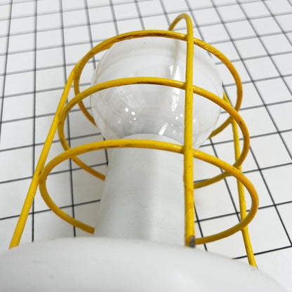 Yellow wire table lamp by Targetti, 1980s vintage