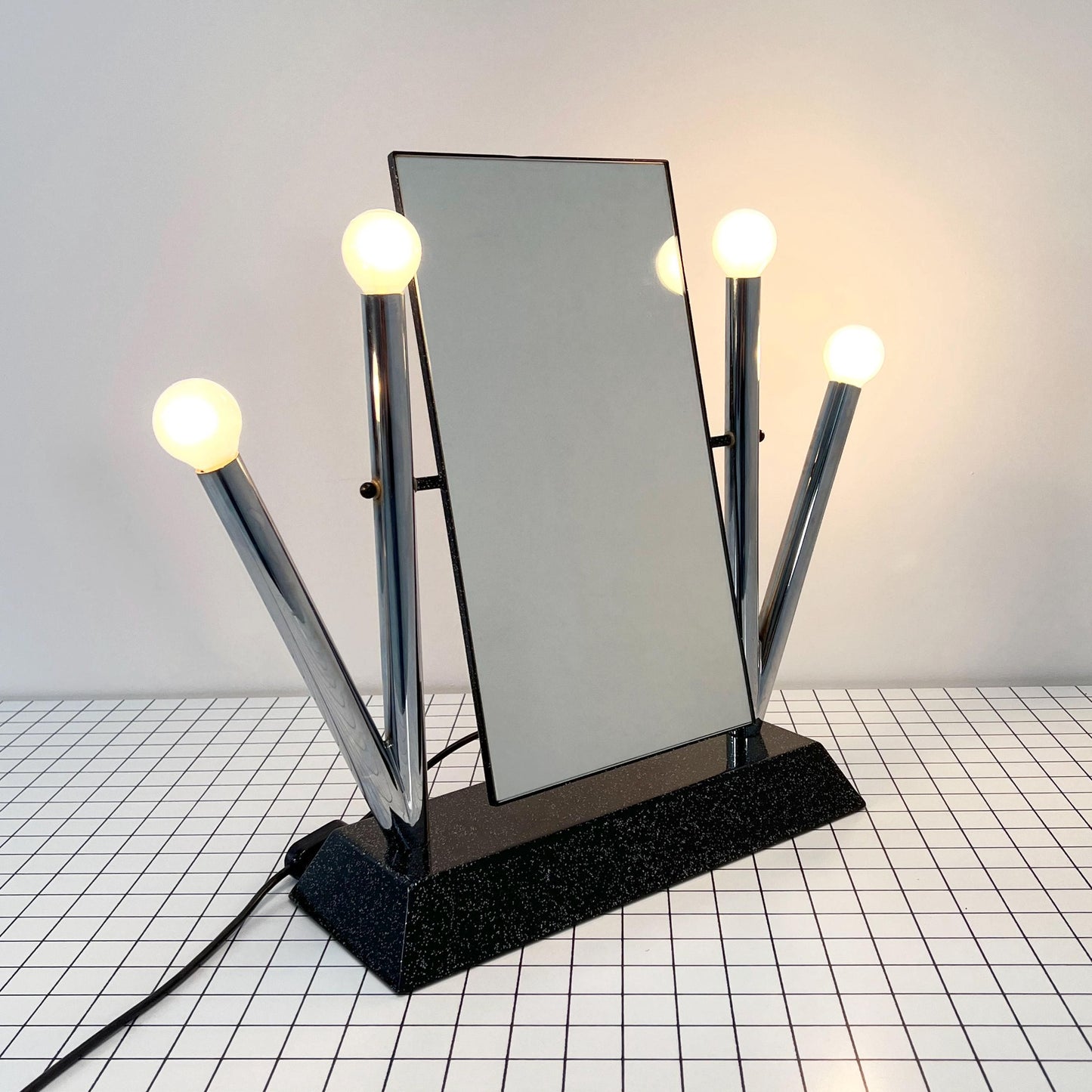 Yucca table mirror by Anna Anselmi for Bieffeplast, 1980s vintage