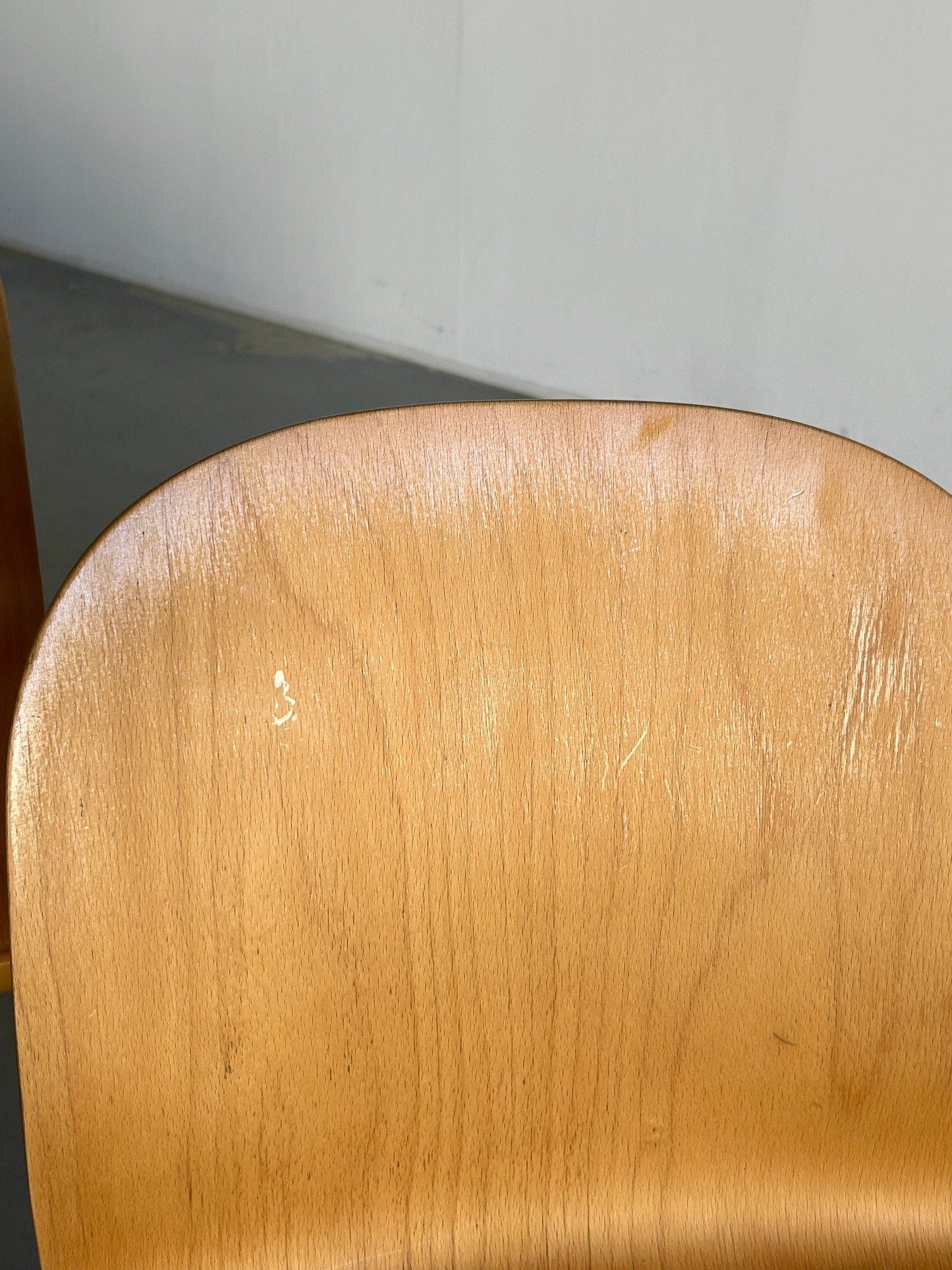 Ensemble de 4 chaises de salle à manger empilables modernes du milieu du siècle en bois courbé et en métal par Braun Lockenhaus, Autriche vintage des années 1990