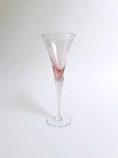 4 verres à vin mousseux style champagne années 80 postmoderne art déco revival cristal verre cristal zwiesel vintage