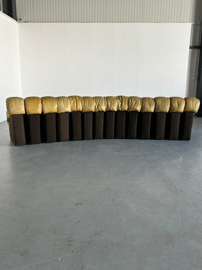 De Sede DS-600 ''Non Stop'' Sectional Sofa by Ueli Berger, Eleanora Peduzzi-Riva and Hans Ulrich, 1970s Early Model, Set of 2 14 Vintage