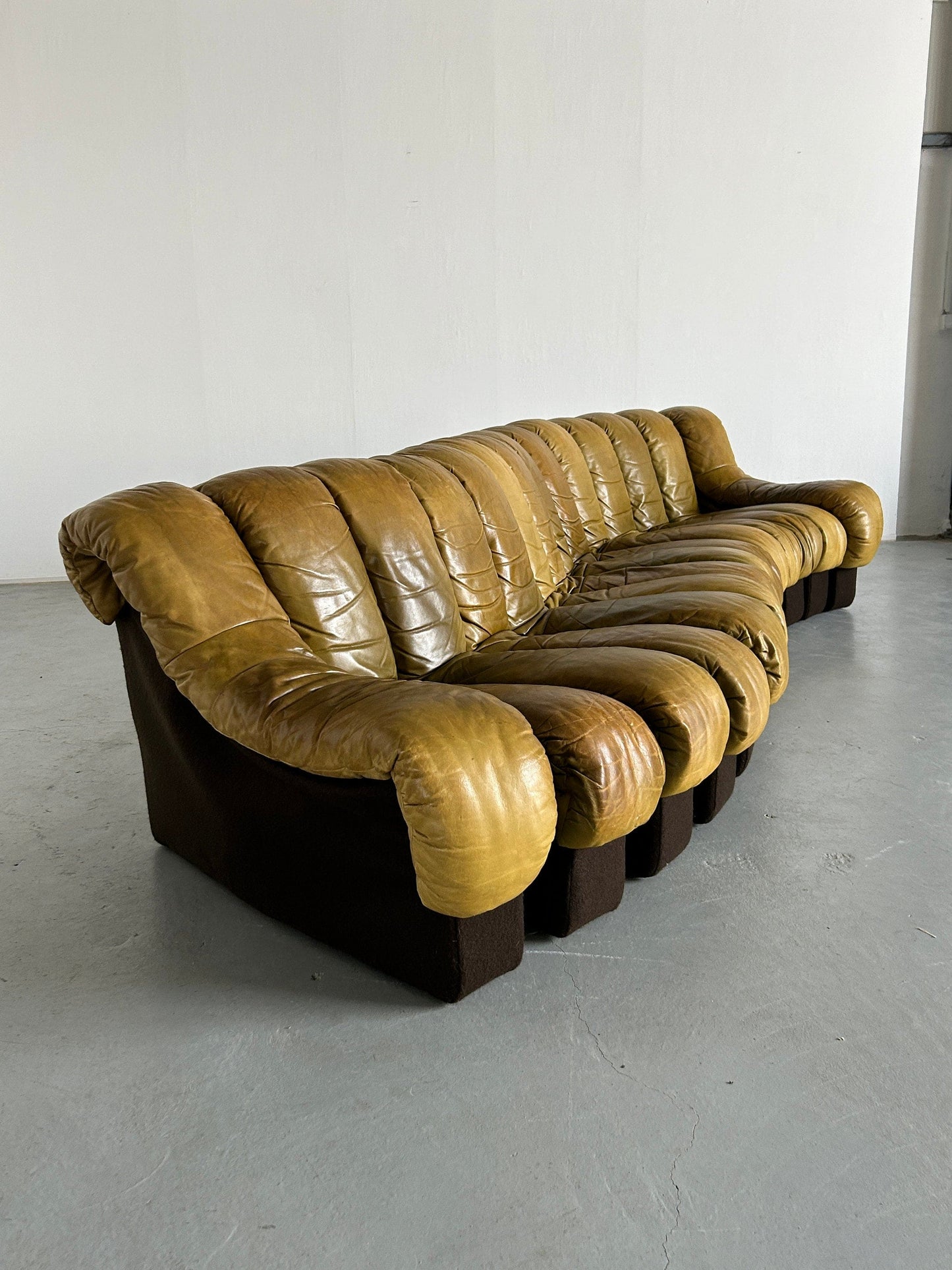 De Sede DS-600 ''Non Stop'' Sectional Sofa von Ueli Berger, Eleanora Peduzzi-Riva und Hans Ulrich, 1970er Jahre frühes Modell, Set von 2 14 Vintage