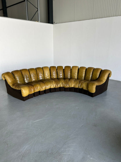 De Sede DS-600 ''Non Stop'' Sectional Sofa von Ueli Berger, Eleanora Peduzzi-Riva und Hans Ulrich, 1970er Jahre frühes Modell, Set von 2 14 Vintage