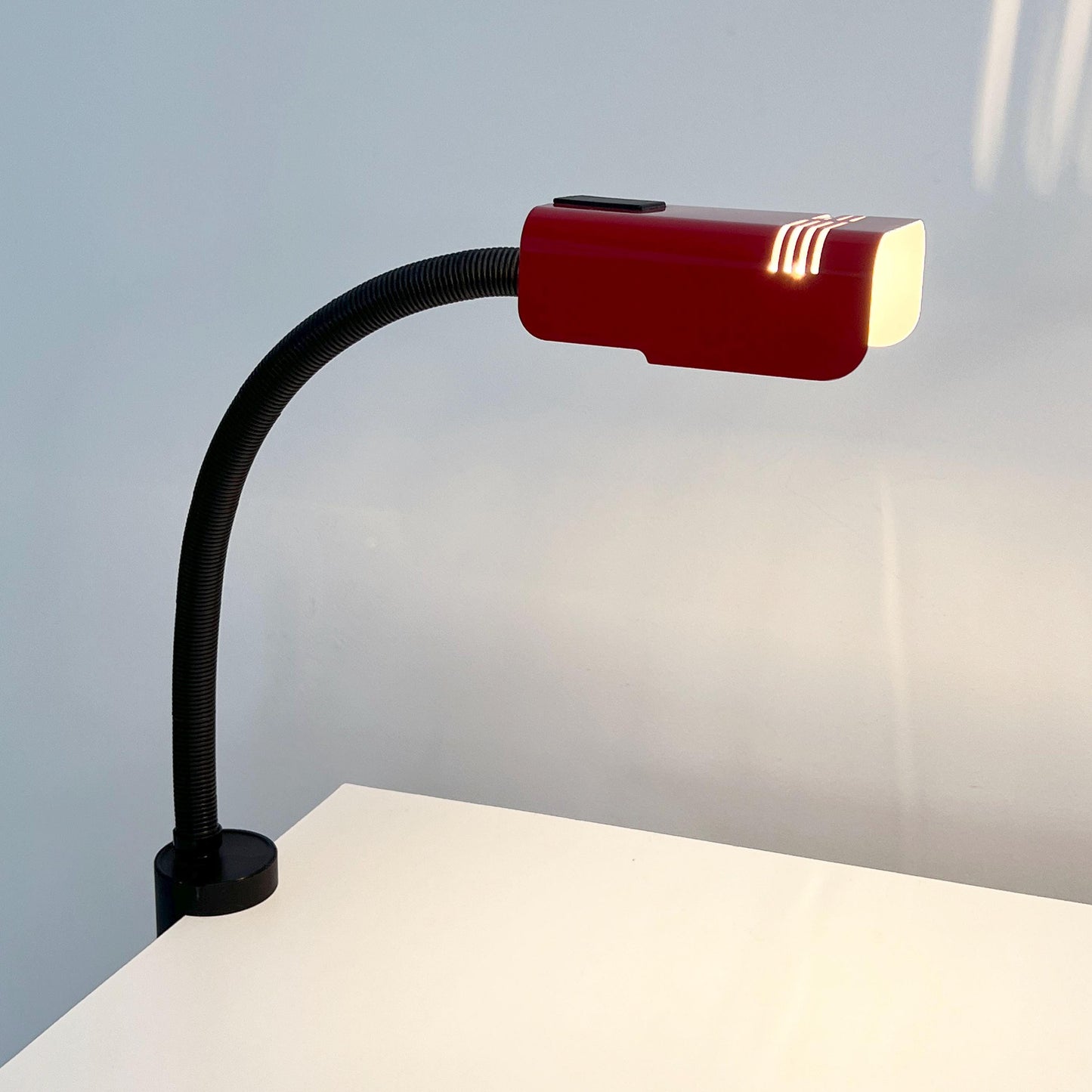 Red desk lamp by Targetti Sankey, 1970s vintage