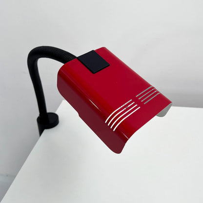 Red desk lamp by Targetti Sankey, 1970s vintage